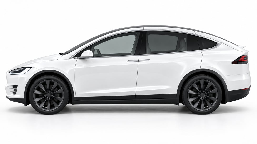 White SUV in a full left-side profile with no visible logos