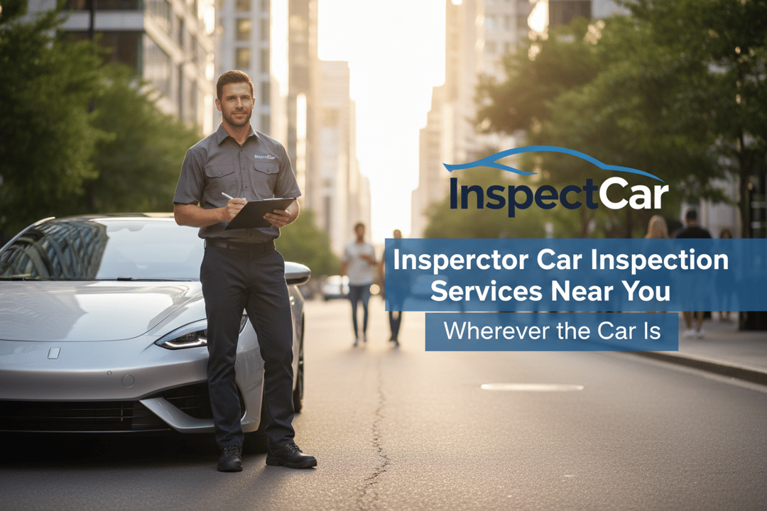InspectCar inspector arriving at the vehicle location in Dubai